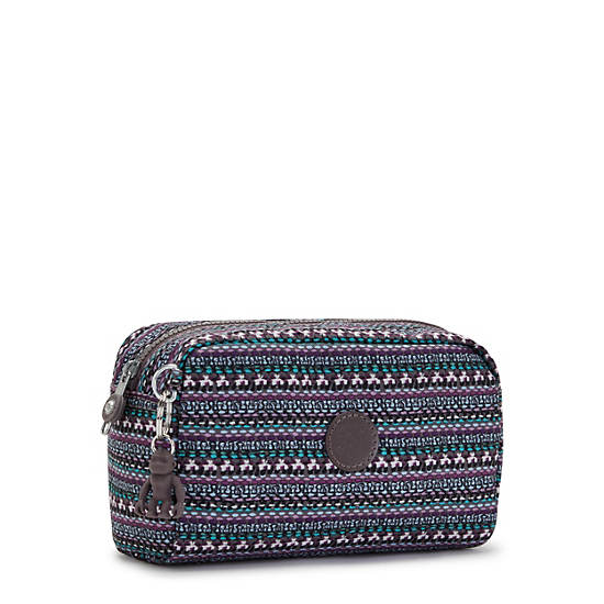 Kipling Gleam Printed Pouch Bags Stripy Dots | AU 2139JP